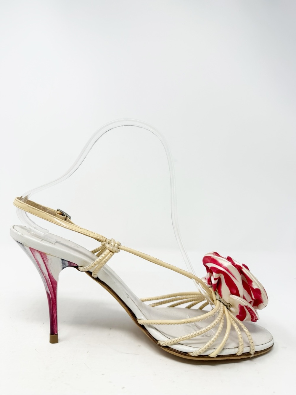 Giuseppe Zanotti Floral Rose Slingback Heels Womens Size EU 39 - Picture 7 of 10